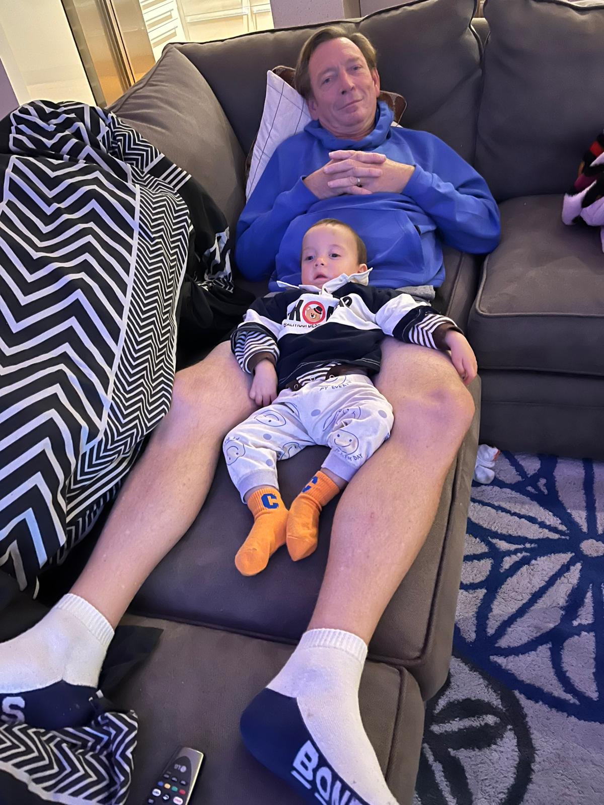 Michael and Oscar on Couch