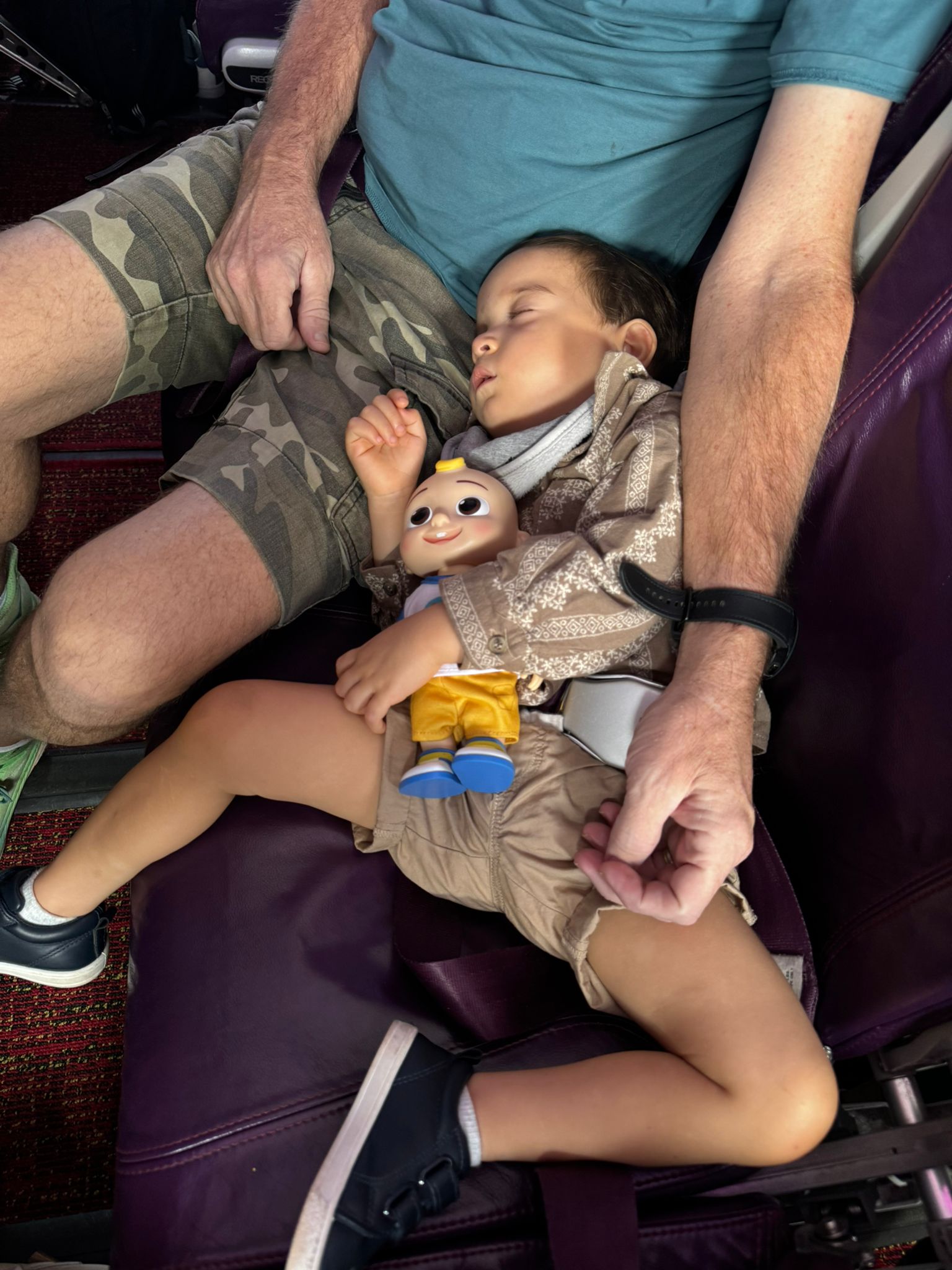 Michael with sleeping Oscar