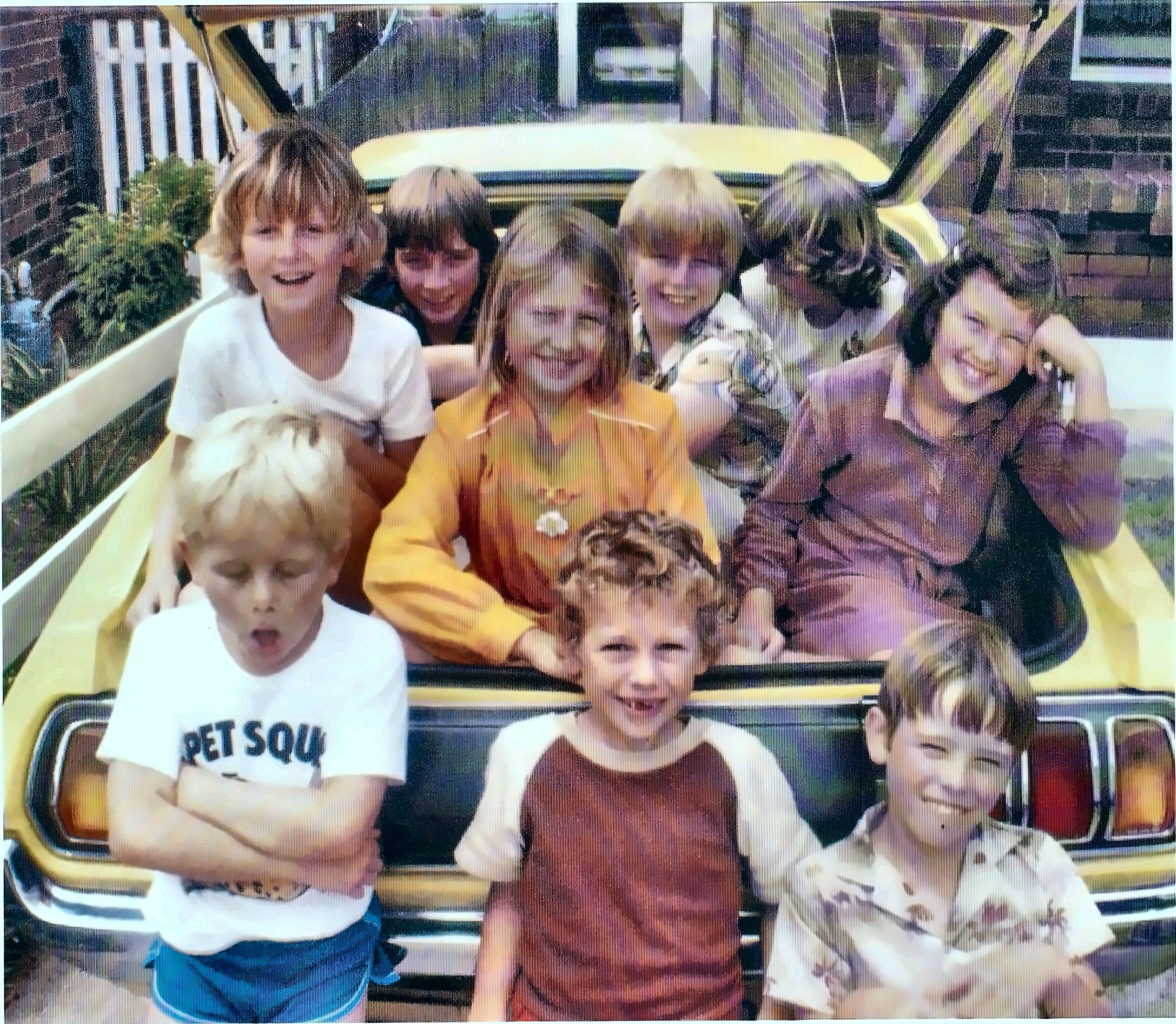 Kids in the car at Patrick St, Hurstville