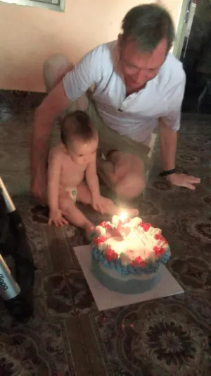 Michael and Oscar birthday cake