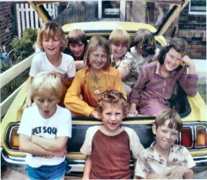 Kids in the car at Patrick St, Hurstville